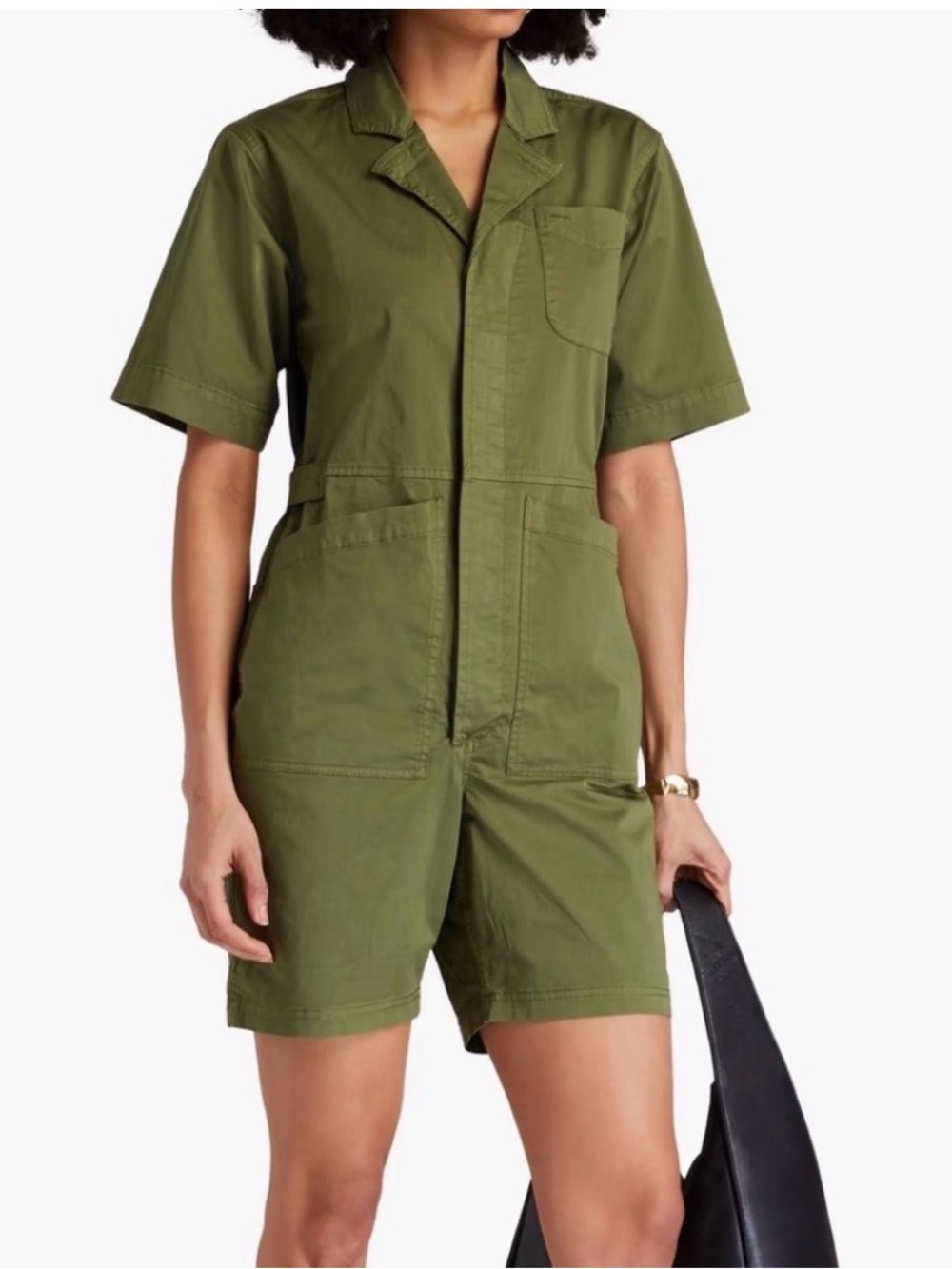 Alex Mill Olive Green Utility Romper